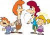 cartoon mothers w: kids
