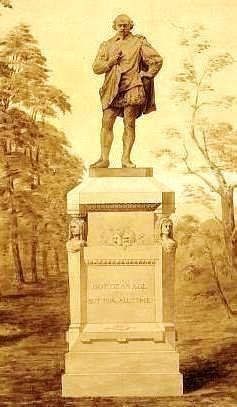 Shakespeare's statue in Central Park (Library of Congress)