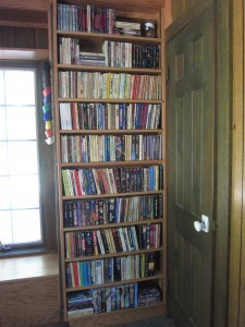 Click to enlarge. Half of my paperbacks, just east of my desk.