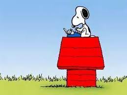 snoopy-writing