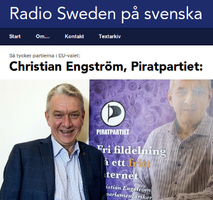 Läs vad jag och Piratpartiet tycker hos Sveriges Radio