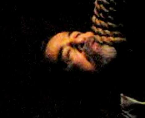 This image obtained from an Arab language website and seemingly shot on a camera phone appears to show former Iraqi leader Saddam Hussein hanging on a noose after being executed.