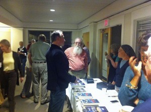 Paul Doiron after a book talk at the Curtis Library in Brunswick