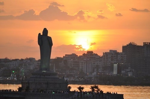 Sunset in Hyderabad, India