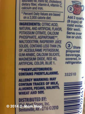 Walmart Great Value Drink Mix