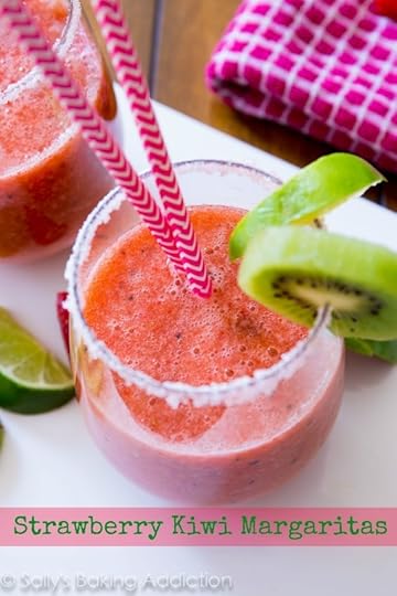 Sweet and tangy Frozen Strawberry Kiwi Margaritas - they're so easy, you'll be making pitcher after pitcher!