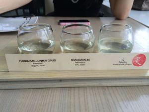 For me, the sake sampler.