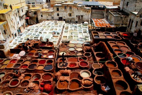 Chouara tanneries, Fes, Morocco, Africa
