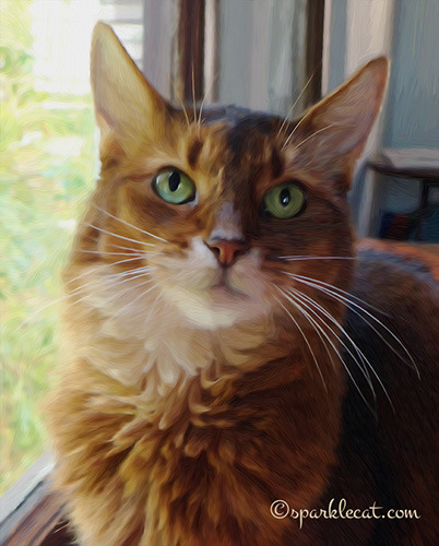 She is still working on perfecting the oil painting thing