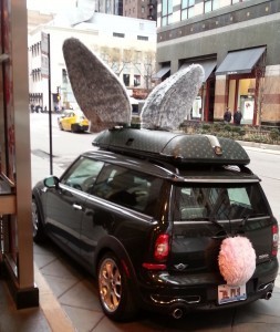easter bunny car magnificent mile chicago