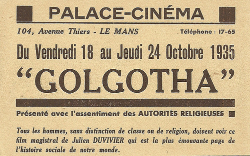 Golgotha at Palace-Cinéma