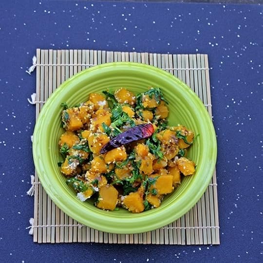 Kabocha Squash with Fresh Fenugreek and Coconut