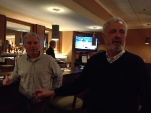 Gerry Boyle and Jim Hayman in the bar
