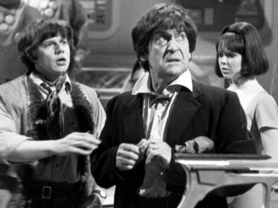 The Dominators stars Patrick Troughton, Frazer Hines and Wendy Padbury