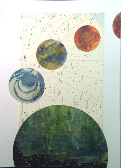 The eclipse on the 14th was so important to me, but I was in a place with cloud cover. Instead, I made this collage, which helps me imagine it.