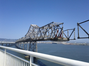 Dismantling of the old span of the Bay Bridge.