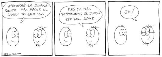 Tira cómica sobre diferentes maneras de pasar una semana de vacaciones.