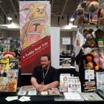 Giving my I can heal you look at the Teddy Bear Tales Awesome Con table.