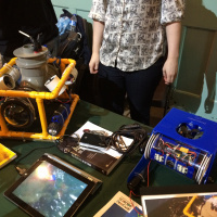 Home designed and built ROV (left) and an OpenROV kit (right).