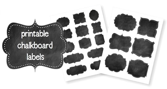 Printable Chalkboard Labels