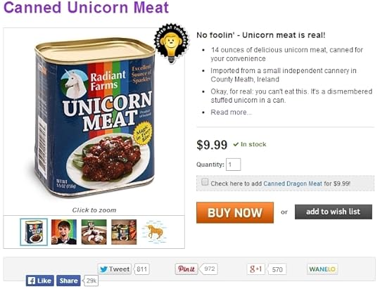 Picture of canned unicorn meat