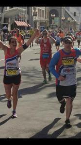 Jeremy snapping a photo of Deana and Richard shortly before the crossed the finish line.