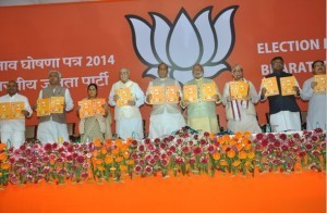 At the event to release the BJP's Manifesto for General Elections 2014