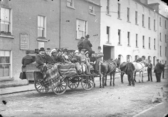 Walsh's Royal Mail and Day Car, Corcoran's Mall, Sligo, c. 1885. This scene would have been familiar to John Finan, who was still alive when it was taken (National Library of Ireland)