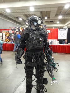 This Cyborg spent years on this costume. The saw on the gun worked. There were blinking lights. He started making this thing in 1993. WTG, right?