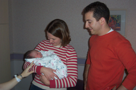 Every baby has a cone head, but I mean, seriously. Look at that thing.