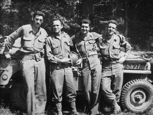 J.D. Salinger and war buddies