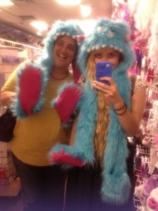 Lissy and I playing happy monsters.