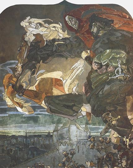 Mikhail Vrubel, The Flight of Faust and Mephistopheles, 1886-1896.