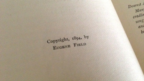 Love-Songs of Childhood by Eugene Field, First Edition First Printing