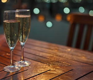 champagne glasses