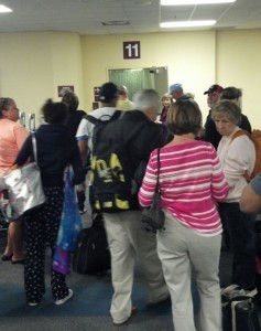 Line at Airport Gate