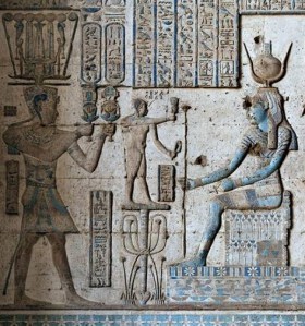 The king making offering to Isis, from Denderah