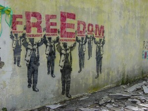 freedom graffiti creative commons flickr