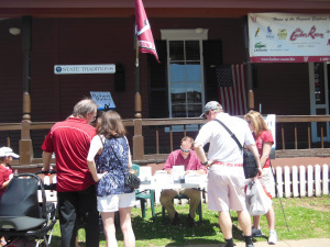 We had a steady stream of visitors all day.