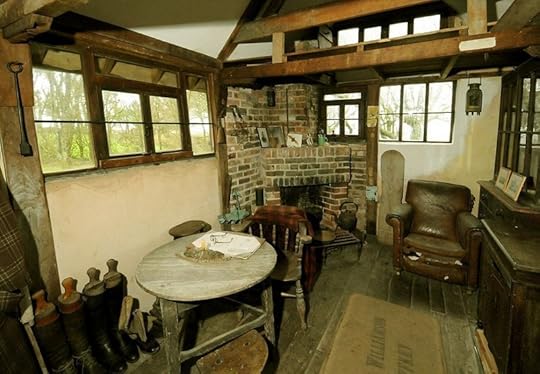 Inside Henry William Williamson's writing hut