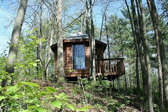Neil Gaiman's writing Gazebo, spring