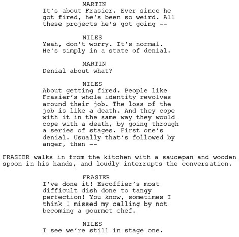 Frasier Good Grief Dialogue 1