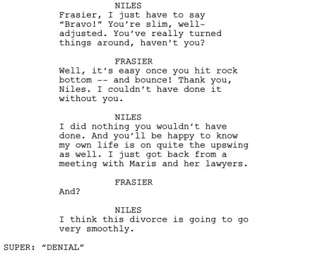 Frasier Good Grief Dialogue 3