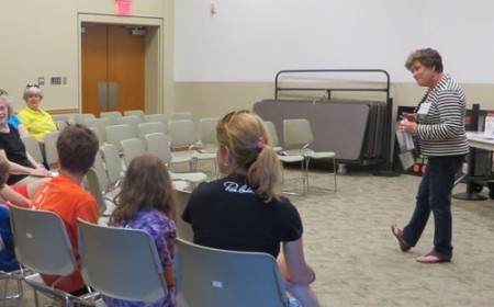 Arkansas author, Darcy Pattison discussing her new book, Abayomi, the Brazilian Puma.