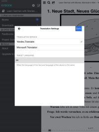 change translation settings