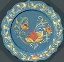 rosemaling blue