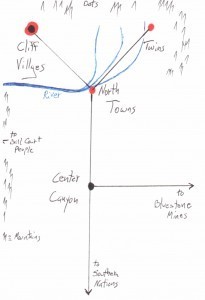 Week 11: Jeff's Hand-Drawn Map for his Anasazi Novels