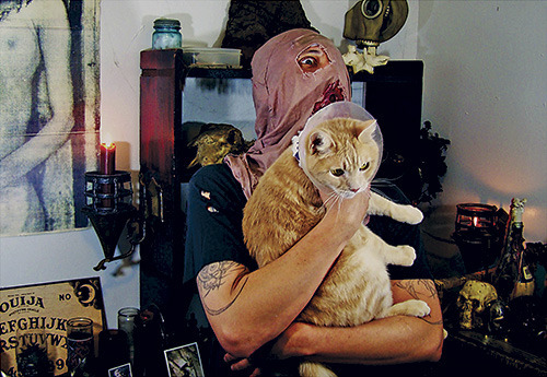 Dino Sommese and Short Bus, Ghoul, Dystopia, Carcinogen, Splatterthrash, Insidious and Noothgrush, from Metal Cats by Alexandra Crockett, published by powerHouse Books.