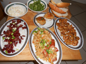 Shrimp Po Boys, Jambalaya, Red Beans and Rice, Stuffed Oysters