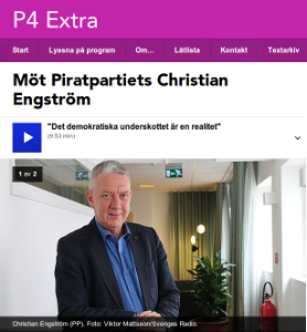 Läs intervjun eller lyssna hos P4 Extra